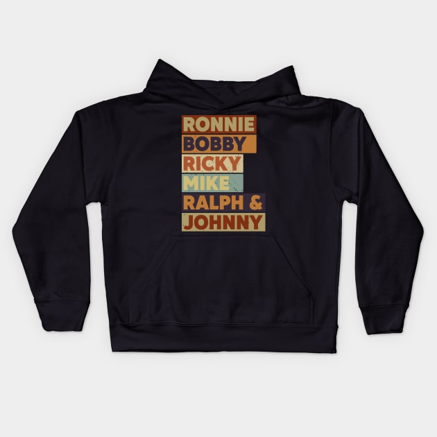 New Edition Ronnie Bobby Ricky Mike Ralph & Johnny Kids Hoodie by Heart VisceralAnatomical